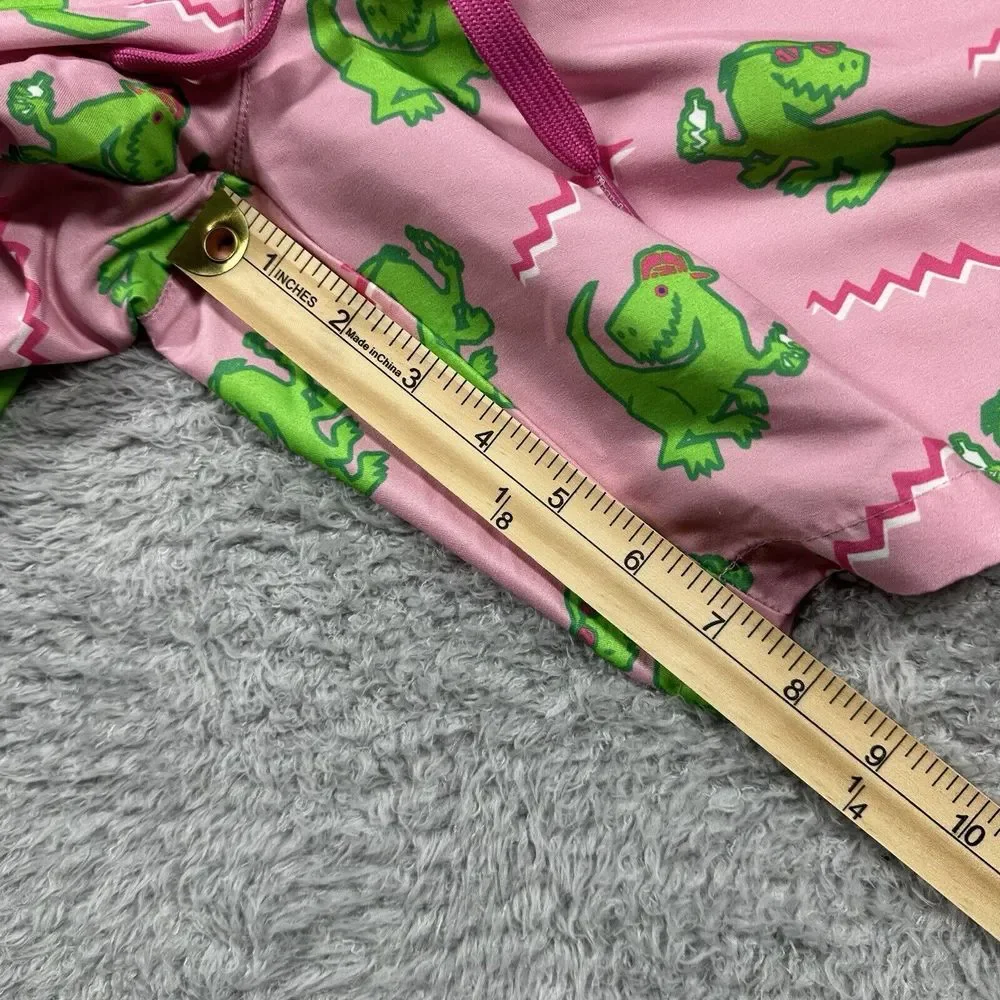 Tipsy Elves Swim Trunks Mens Medium Pink Dino Disco Dinosaur All Over‎ Print